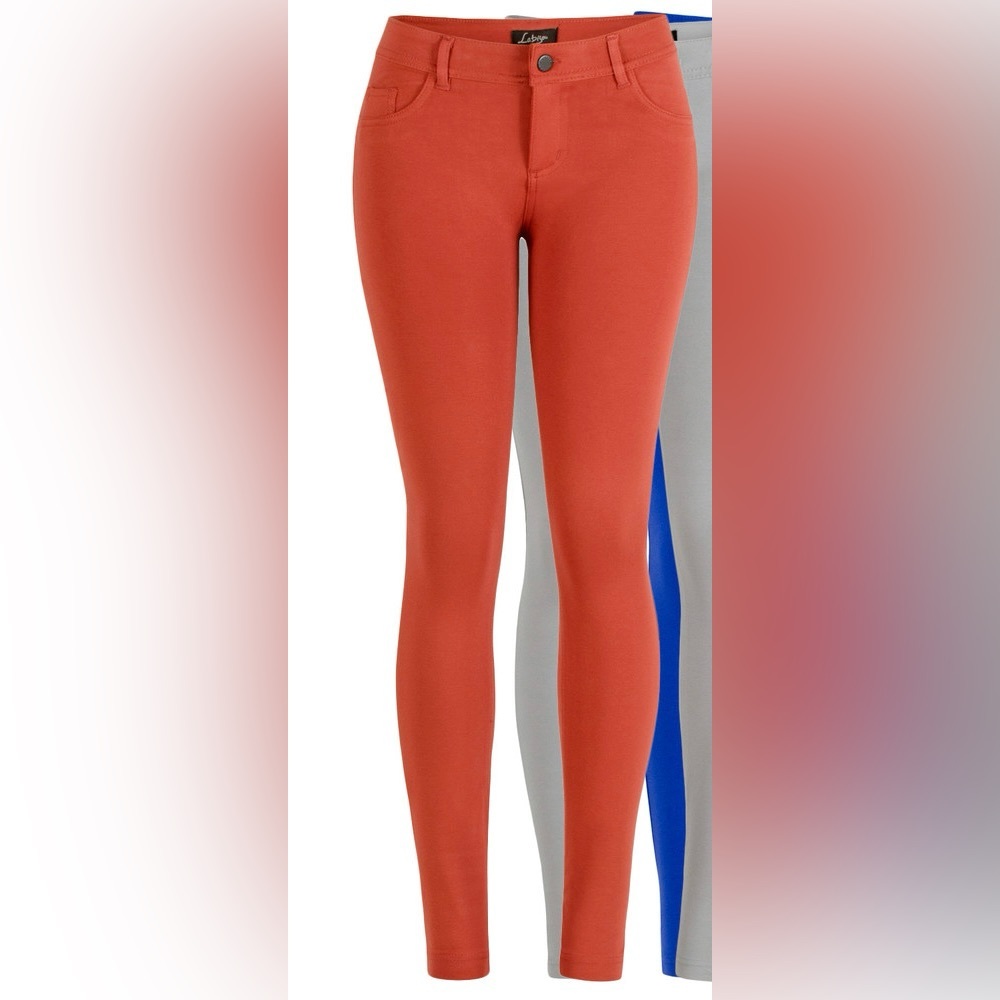 LaBijou Rust Color Pop Denim Jeggings